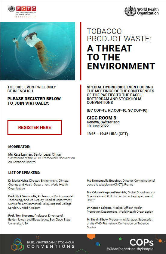 Tobacco product waste a threat to the environment GGTC